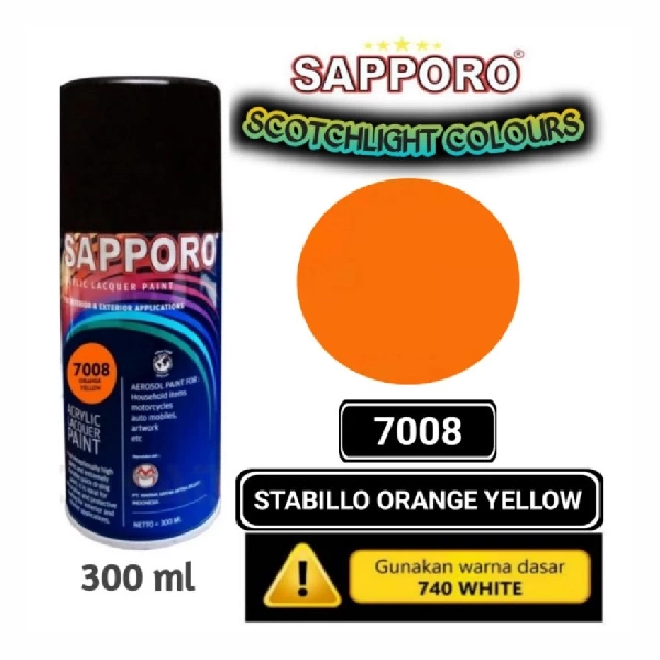 SAPPORO Orange Yellow Fluorescent Stabilo 7008 300ml