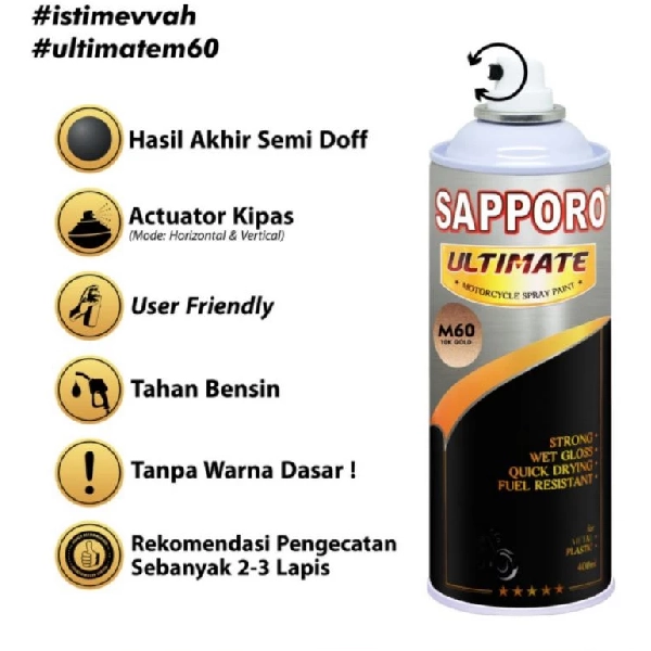 SAPPORO Ultimate 10K Gold M60 400ml