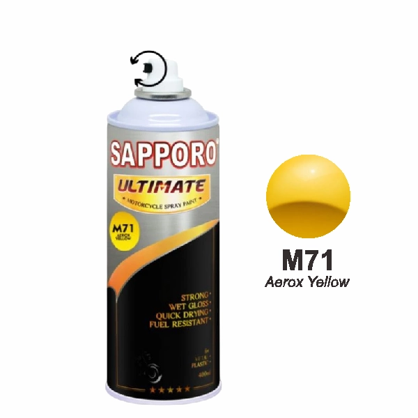 SAPPORO Ultimate Aerox Yellow M71 400ml