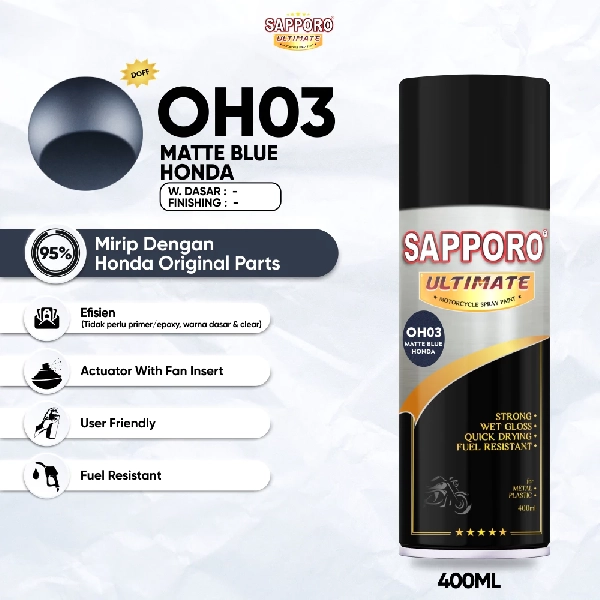 SAPPORO Ultimate Matte Blue Honda OH03 400ml