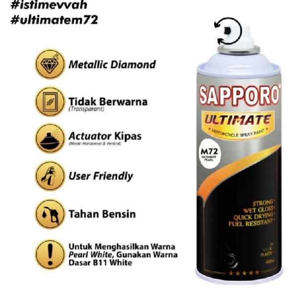 SAPPORO Ultimate Pearl White M72 400ml