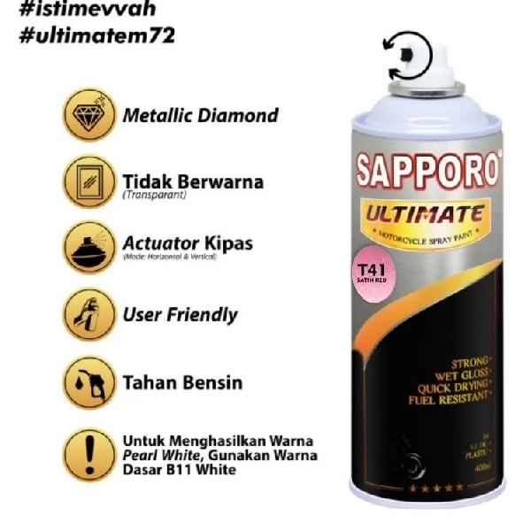 SAPPORO Ultimate Satin Red T41 400ml