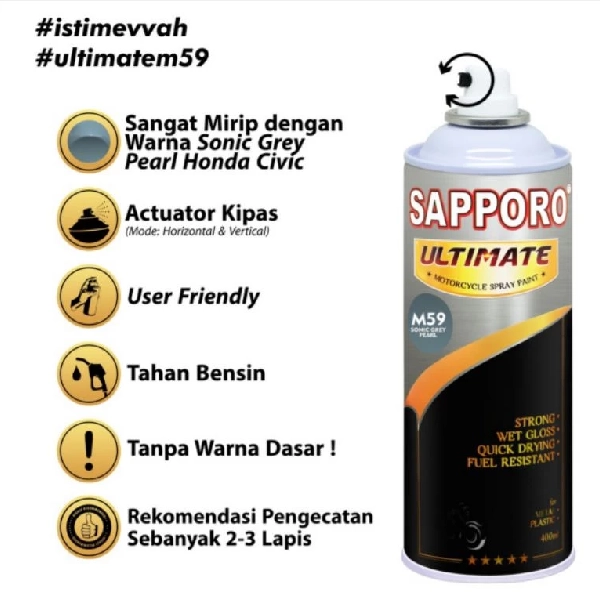 SAPPORO Ultimate Sonic Grey Pearl M59 400ml