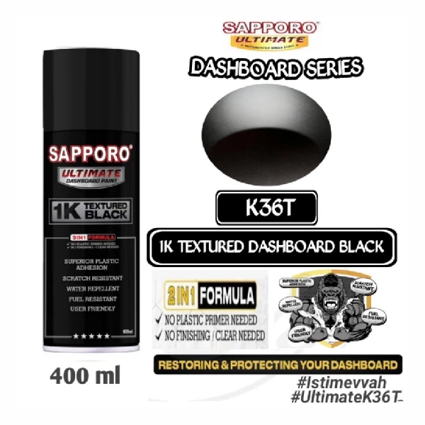 SAPPORO Ultimate Textured Dashboard Black K36T 400ml