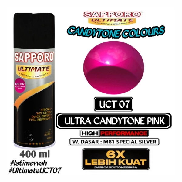 SAPPORO Ultimate Ultra Candy Tone Pink UCT07 400ml
