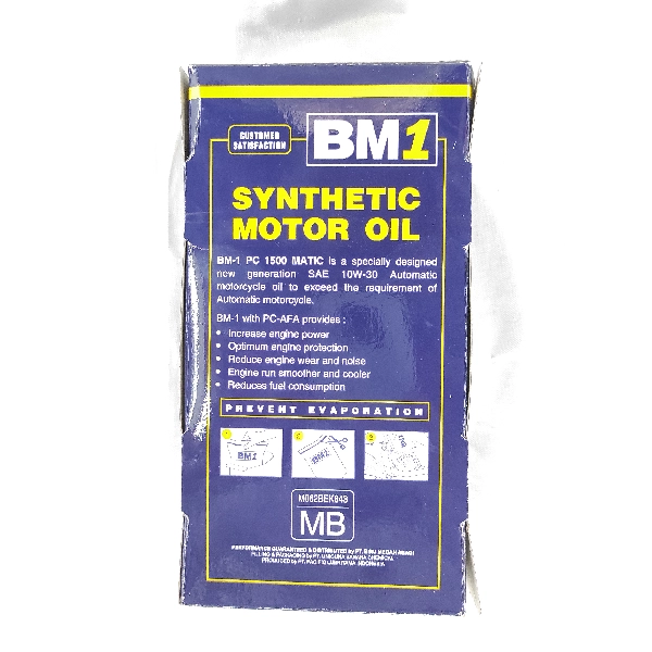 BM1 PC-1500 10W50 Oli Matic 1L Fully Synthetic