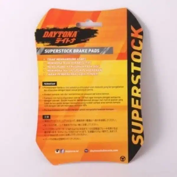 DAYTONA Disc Pad FU NVL R15 MX New Belakang Superstock 4070 (Hitam)