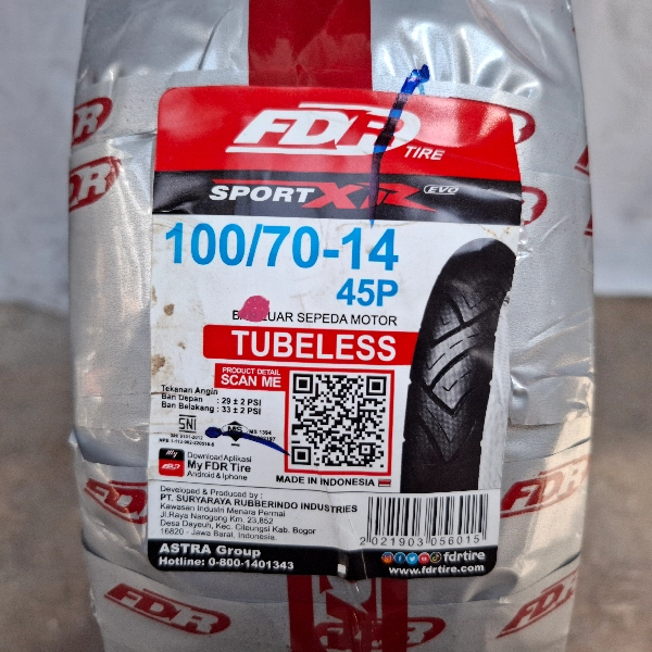FDR Ban Tubeless 100/70-14 EVO