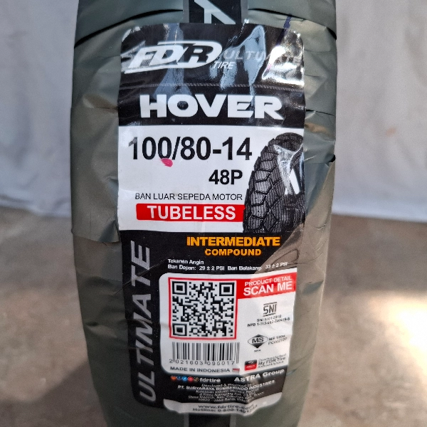 FDR Ban Tubeless 100/80-14 Hover