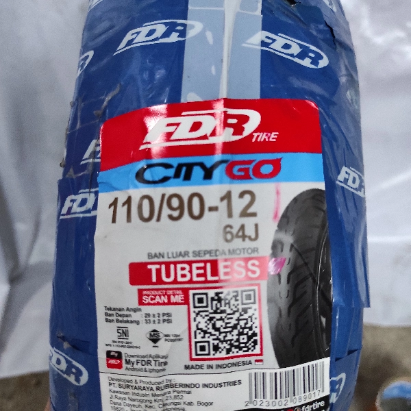 FDR City Go Ban Tubeless 110/90-12