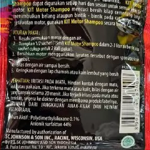 KIT Shampoo Cuci Motor Sachet Merah 30ml
