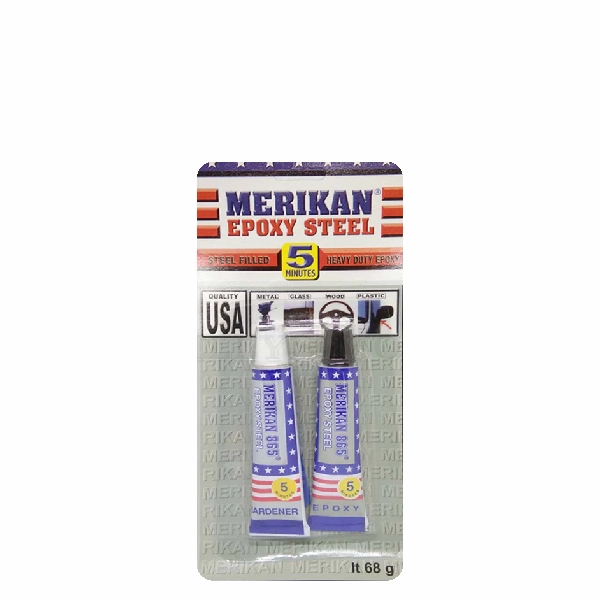 MERIKAN Lem Plastik Steel 5 Menit