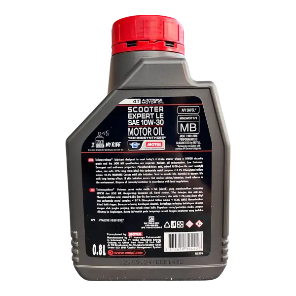 MOTUL Scooter Expert LE 10W30 Oli 0.8L