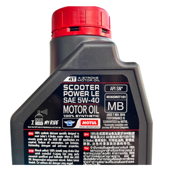 MOTUL Scooter Power LE 5W40 Oli 1L