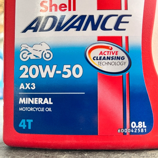 SHELL AX3 20W50 Oli Bebek 0.8L