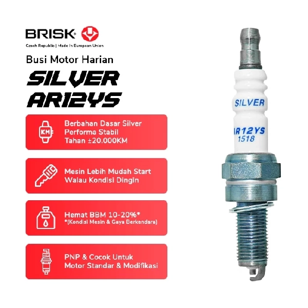 BRISK Busi AR12YS Silver Racing - Image 2