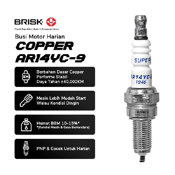 BRISK Busi AR14YC-9 Copper Racing - Image 2