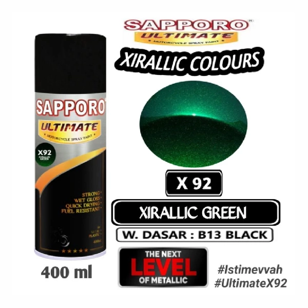 SAPPORO Ultimate Xirallic Green X92 400ml - Image 3