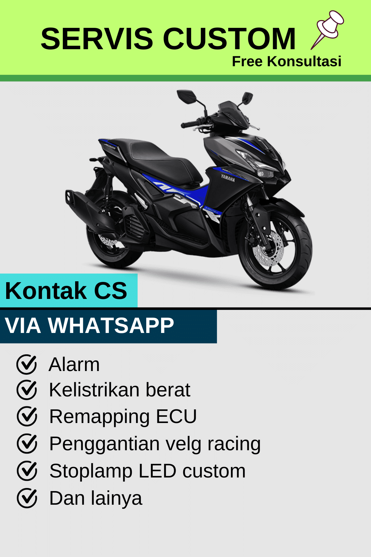 Servis Custom (Wajib Mengisi Keluhan)